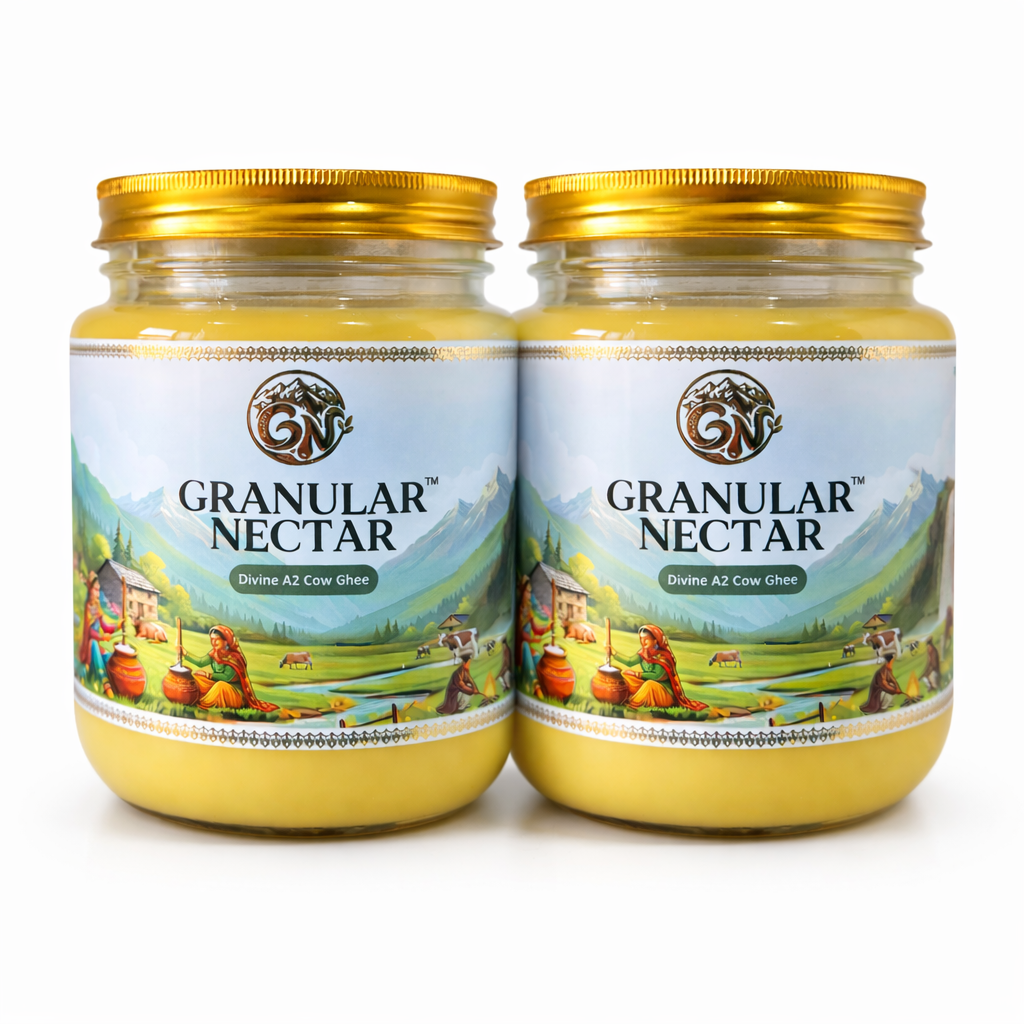 Himalayan Pahadi A2 Cow Ghee - 1 Litre ( Pack of 2 )